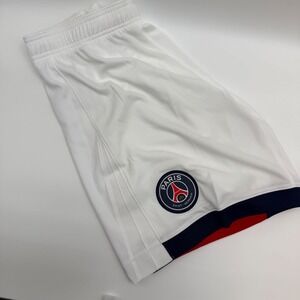 Nike Paris Saint Germain PSG White Soccer Shorts Mens‎ Large Slim Fit
